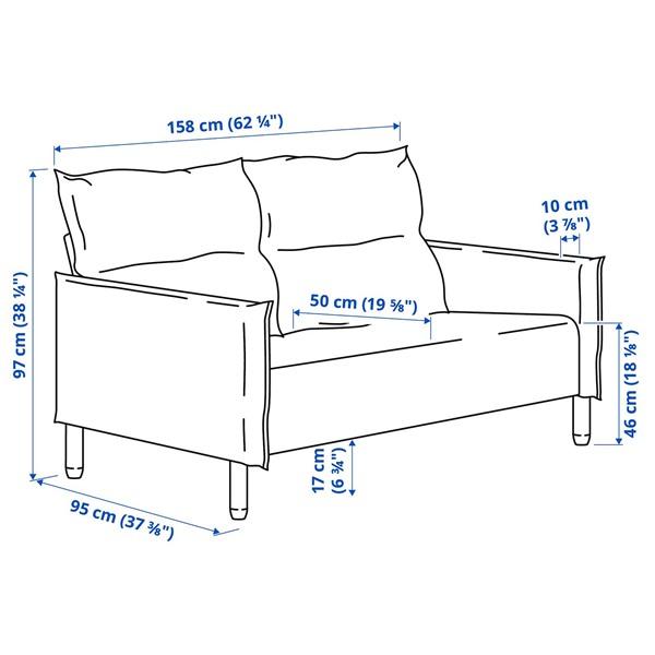 [IKEA/イケア/通販]MANNARP マッナルプ2人掛けソファ, サクセマーラ グレーベージュ[4](29619195) |  | 05