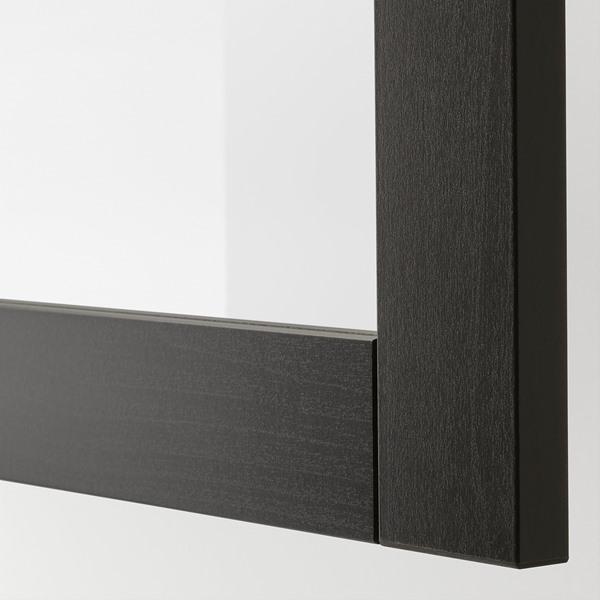 [IKEA/イケア/通販]BESTA ベストー 収納コンビネーション ガラス扉付き, ブラックブラウン/ラップヴィーケン ブラックブラウンクリアガラス, 60x42x193 cm[15](2 |  | 02