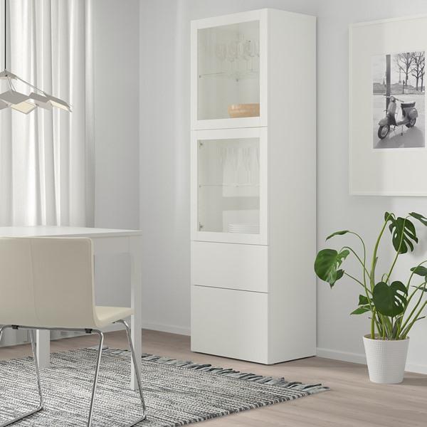 [IKEA/イケア/通販]BESTA ベストー収納コンビネーション ガラス扉付き, ホワイト/ラップヴィーケン ……[15](29622876) |  | 05