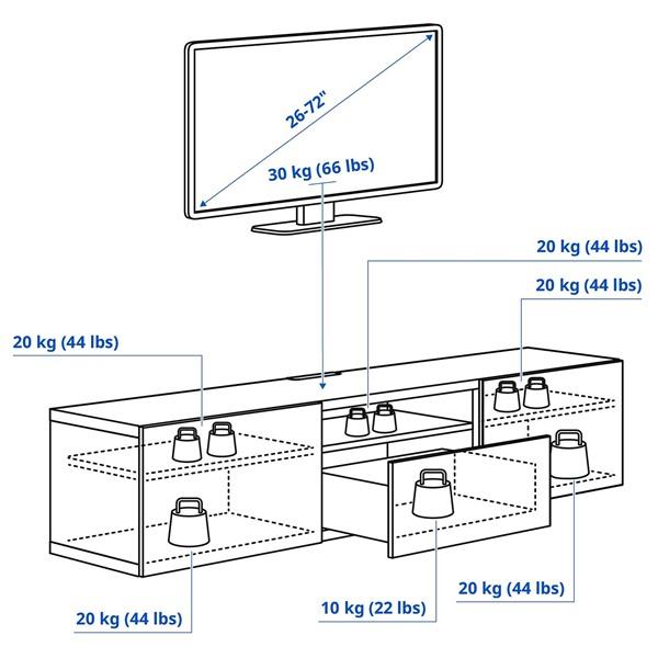 [IKEA/イケア/通販]BESTA ベストーテレビ台, ホワイトステインオーク調/ラップヴィーケン ホワイトステインオーク調,180x42x39 cm[7](29622937) |  | 06