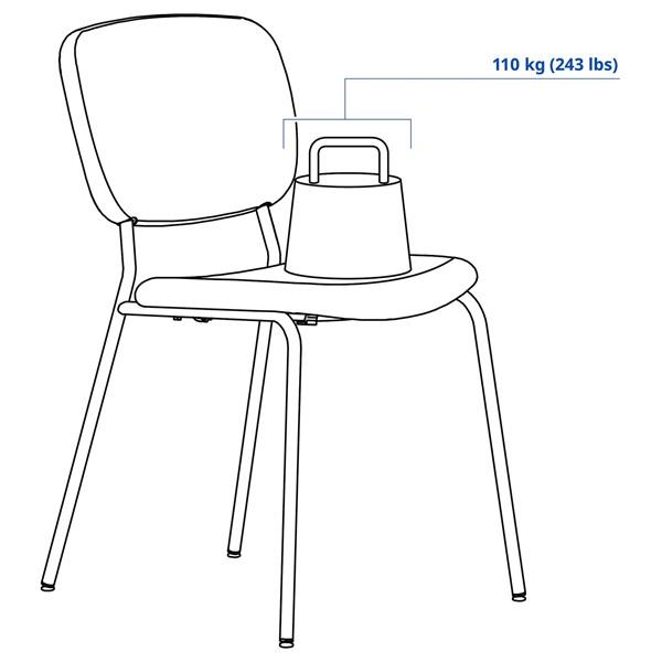 [IKEA/イケア/通販]TONSTAD トンスタード / VIHALS ヴィーハルス テーブル＆チェア4脚, オフホワイト/ホワイト ティッブレビ ベージュ/グレー, 150x80 cm[6](296 |  | 04