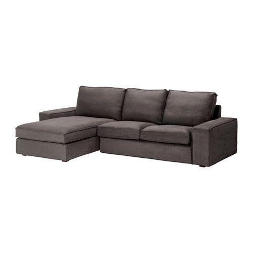 IKEA/イケア KIVIK 2人掛けソファ&寝椅子, トゥリンゲ グレーブラウン | 