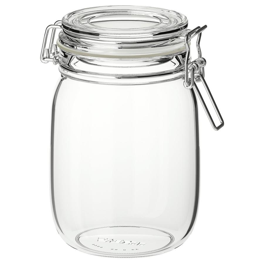 [IKEA/イケア/通販]KORKEN コルケン ふた付き容器, クリアガラス, 1 l[A](30213547) | 