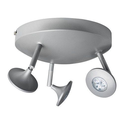 IKEA/イケア CENTIGRAD LEDシーリングスポットライト 3スポット, シルバーカラー | 