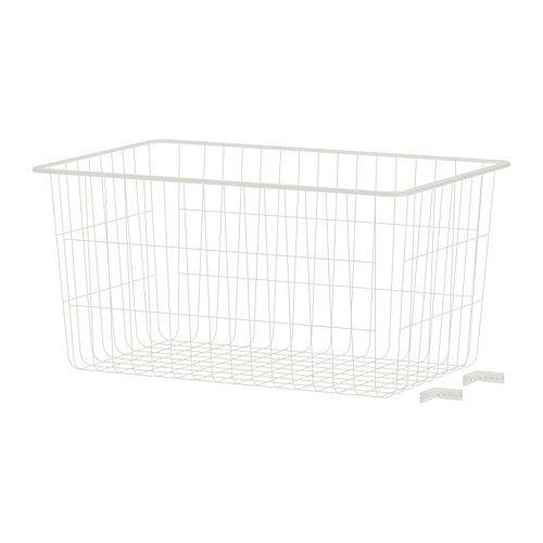 IKEA/イケア ALGOT ワイヤーバスケット, ホワイト : WEBY