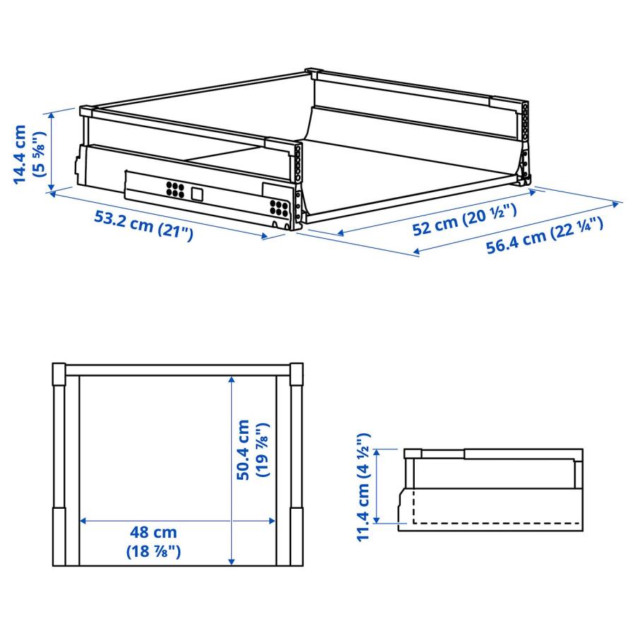 [IKEA/イケア/通販]MAXIMERA マキシメーラ 引き出し 中, ホワイト, 60x60 cm[D](30271113)の画像