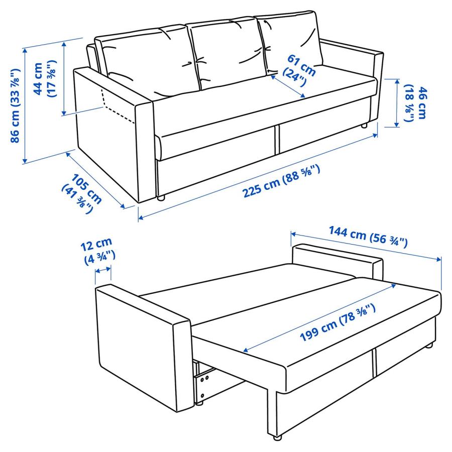 IKEA/イケア/通販]FRIHETEN フリーヘーテン 3人掛けソファベッド