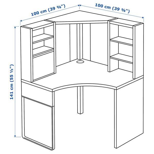 【IKEA/イケア/通販】MICKE ミッケ コーナーワークステーション, ブラックブラウン[IE](30354274) |  | 02