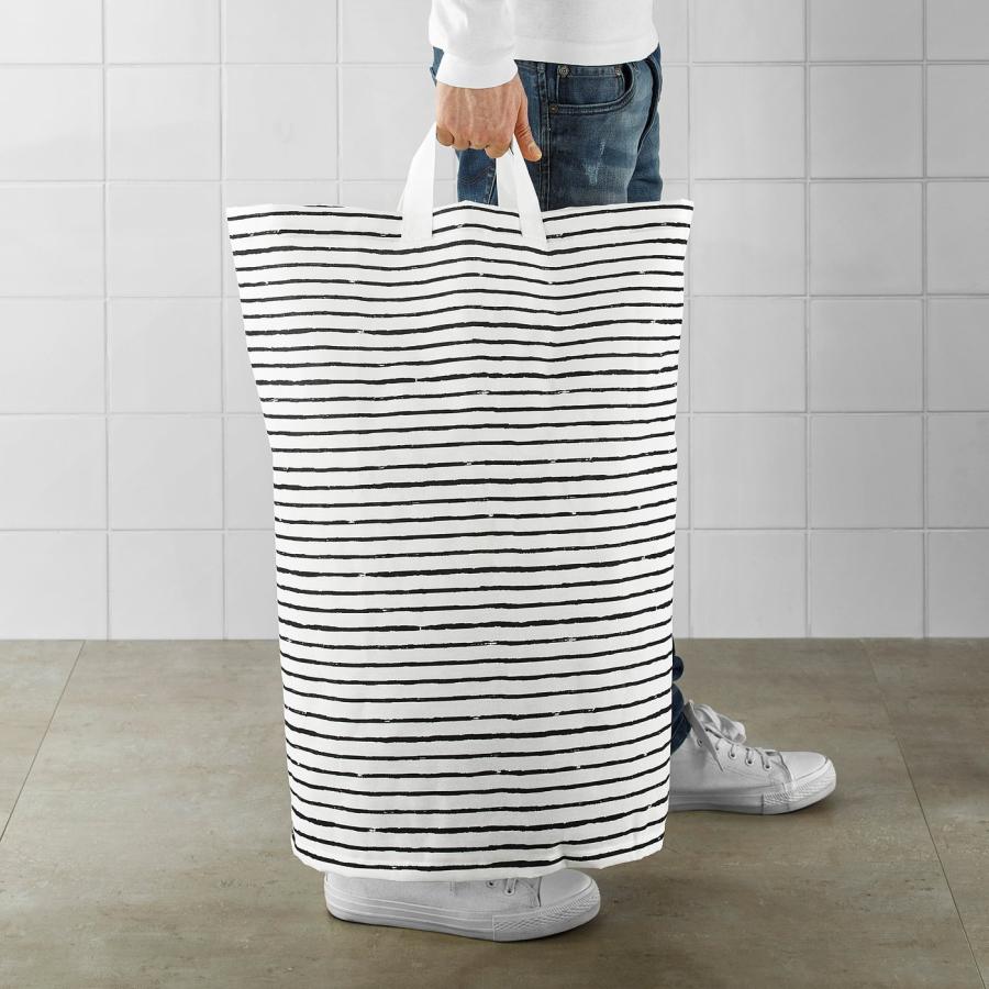 [IKEA/イケア/通販]KLUNKA クルンカ ランドリーバッグ, ホワイト/ブラック, 60 l[C](30364372) |  | 03