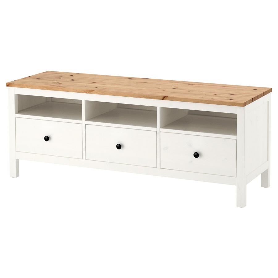 [IKEA/イケア/通販]HEMNES ヘムネス テレビ台, ホワイトステイン, ライトブラウン, 148x47x57 cm[CI](30413527) | 
