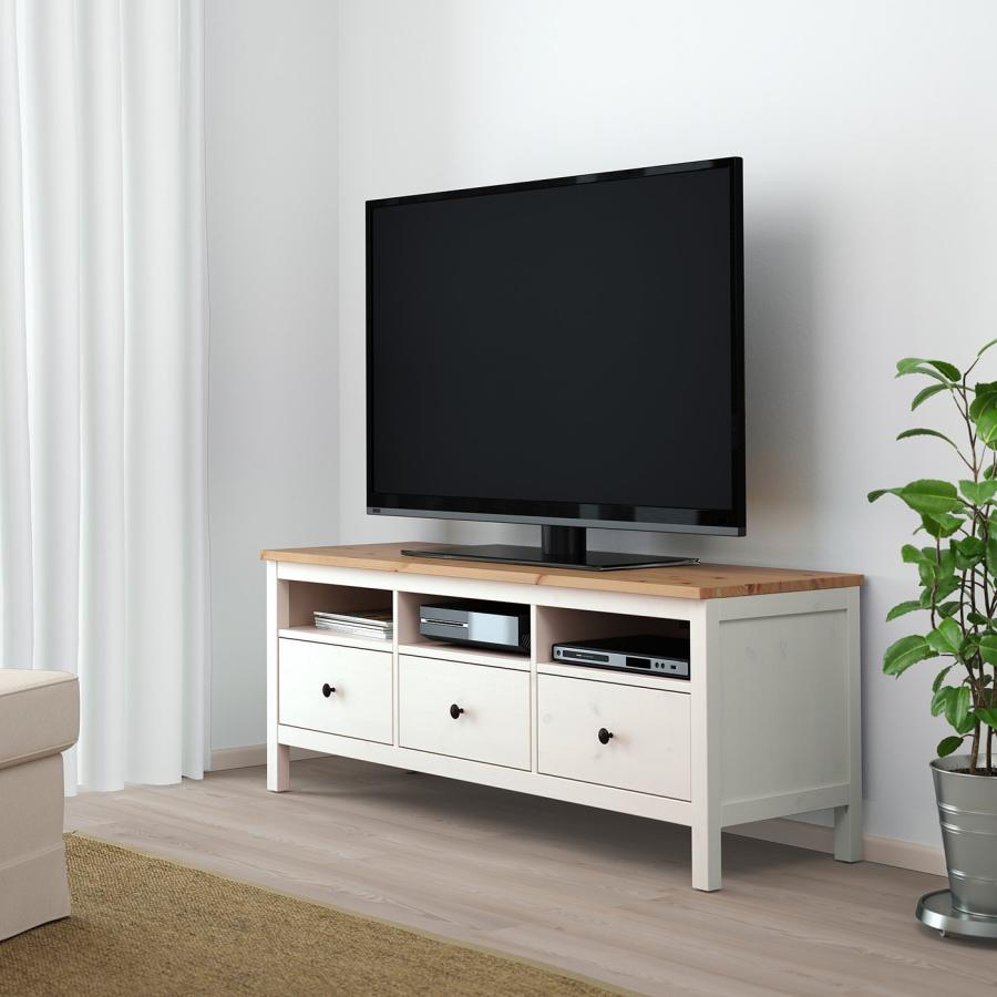 [IKEA/イケア/通販]HEMNES ヘムネス テレビ台, ホワイトステイン, ライトブラウン, 148x47x57 cm[CI](30413527) |  | 01