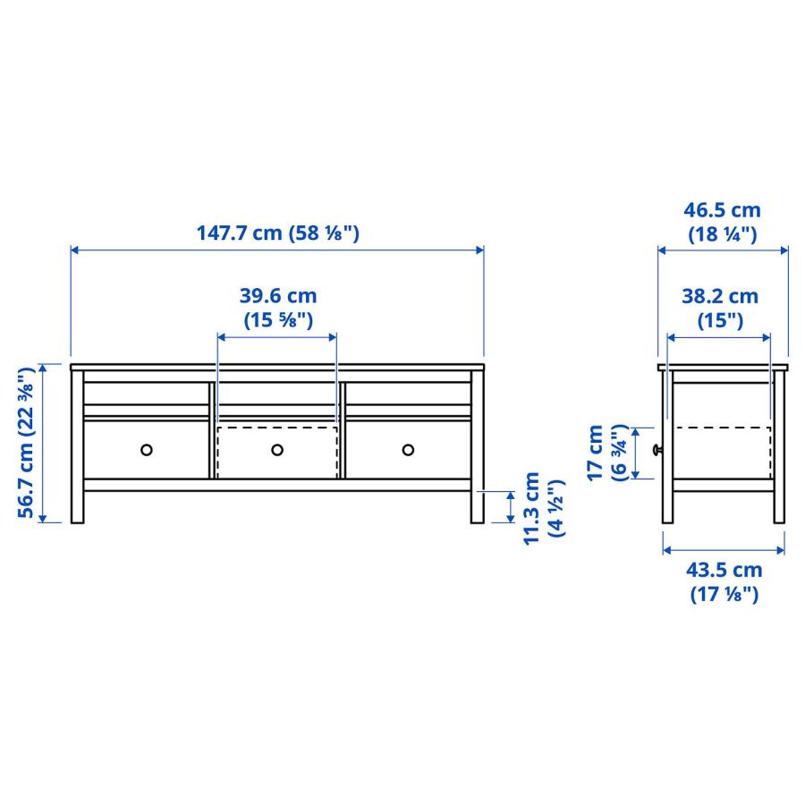 [IKEA/イケア/通販]HEMNES ヘムネス テレビ台, ホワイトステイン, ライトブラウン, 148x47x57 cm[CI](30413527) |  | 05