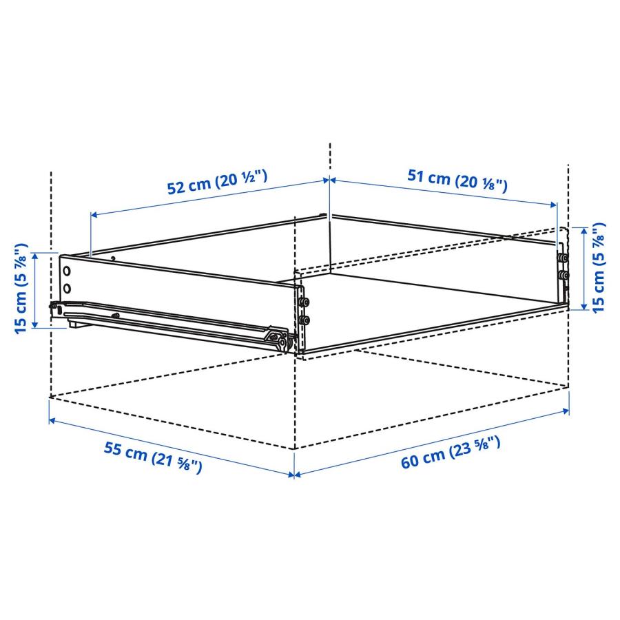 [IKEA/イケア/通販]KONSTRUERA コンストゥルエラ 引き出し 前部なし, ホワイト, 15x60 cm[D](30436779) |  | 01