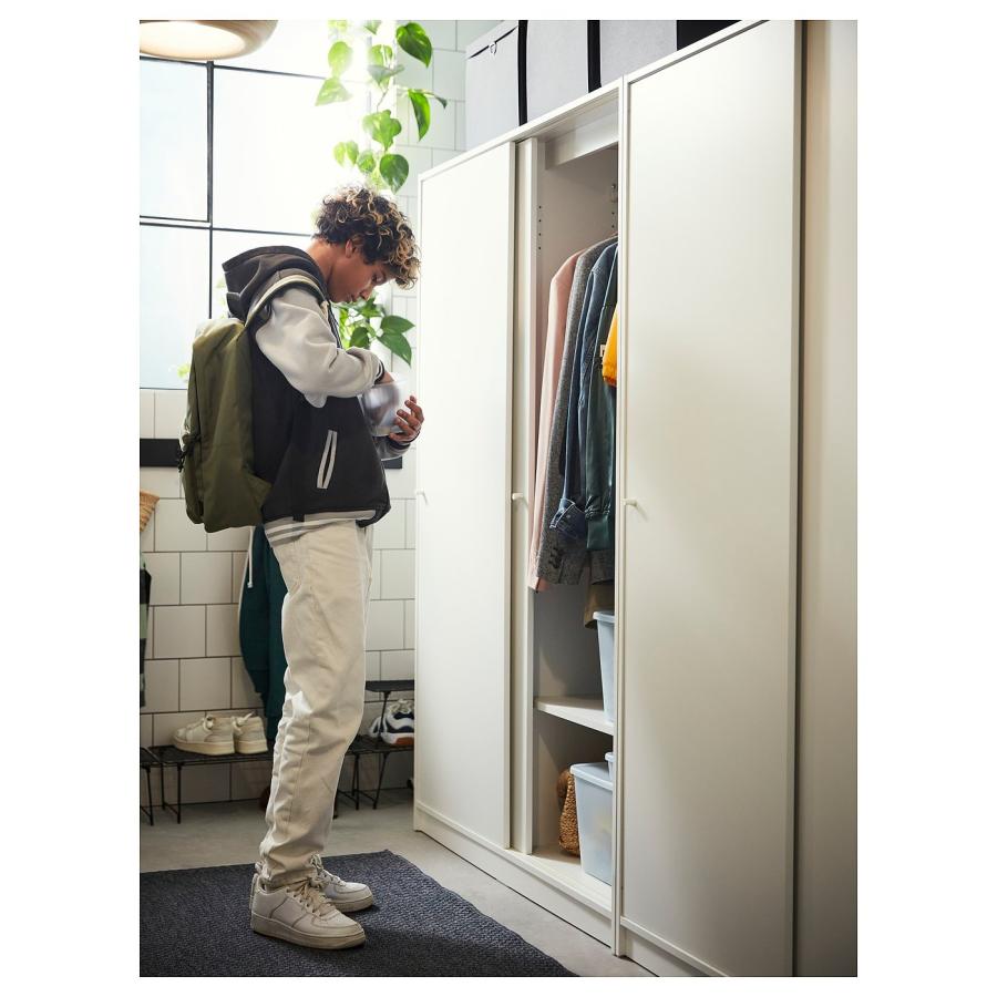 [IKEA/イケア/通販]KLEPPSTAD クレップスタード ワードローブ 引き戸付き, ホワイト, 117x176 cm[3](30437241)の画像