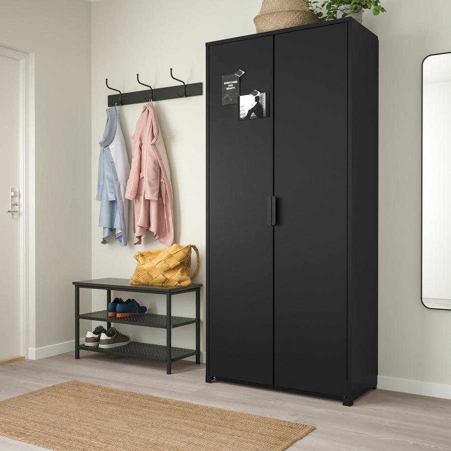 【送料込み】IKEA BROR ブロール キャスター付き収納棚 テーブル 作業台 IKEA/イケア/通販]BROR ブロール 作業台, ブラック, パイン材合板[H
