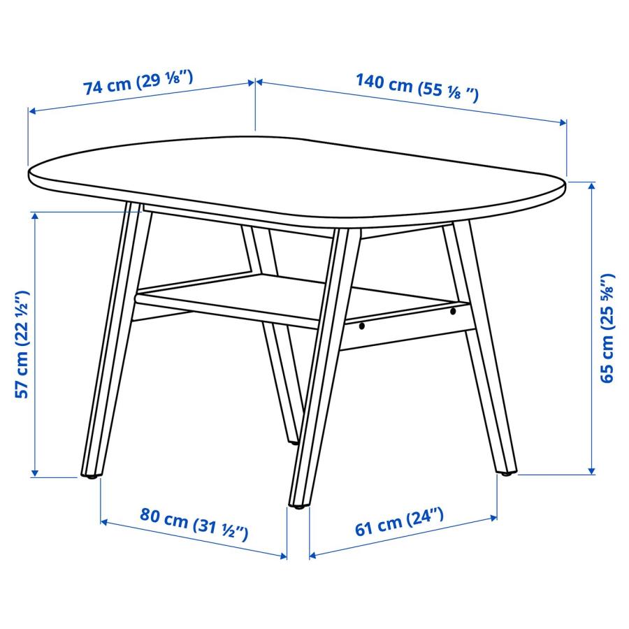 IKEA/イケア/通販]HALVDAN ハルヴダン テーブル, バーチ, 140 cm[J