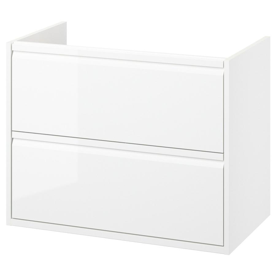 [IKEA/イケア/通販]ANGSJON エングショーン 洗面台 引き出し付き, ハイグロス ホワイト, 80x48x63 cm[EE](30556583) | 