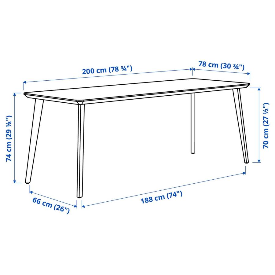 [IKEA/イケア/通販]LISABO リーサボー テーブル, アッシュ材突き板, 200x78 cm[C](30563772) |  | 08