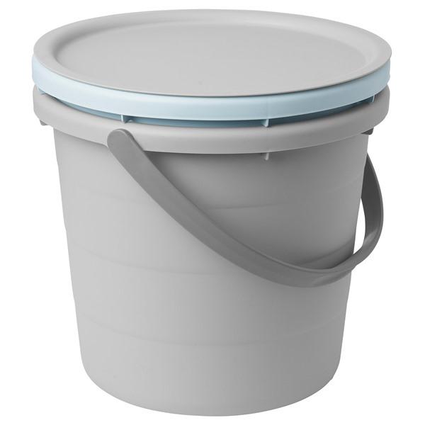 [IKEA/イケア/通販]PEPPRIG ペップリグバケツセット ふた付き 3点, グレー/ブルー[BC](30567614) | 