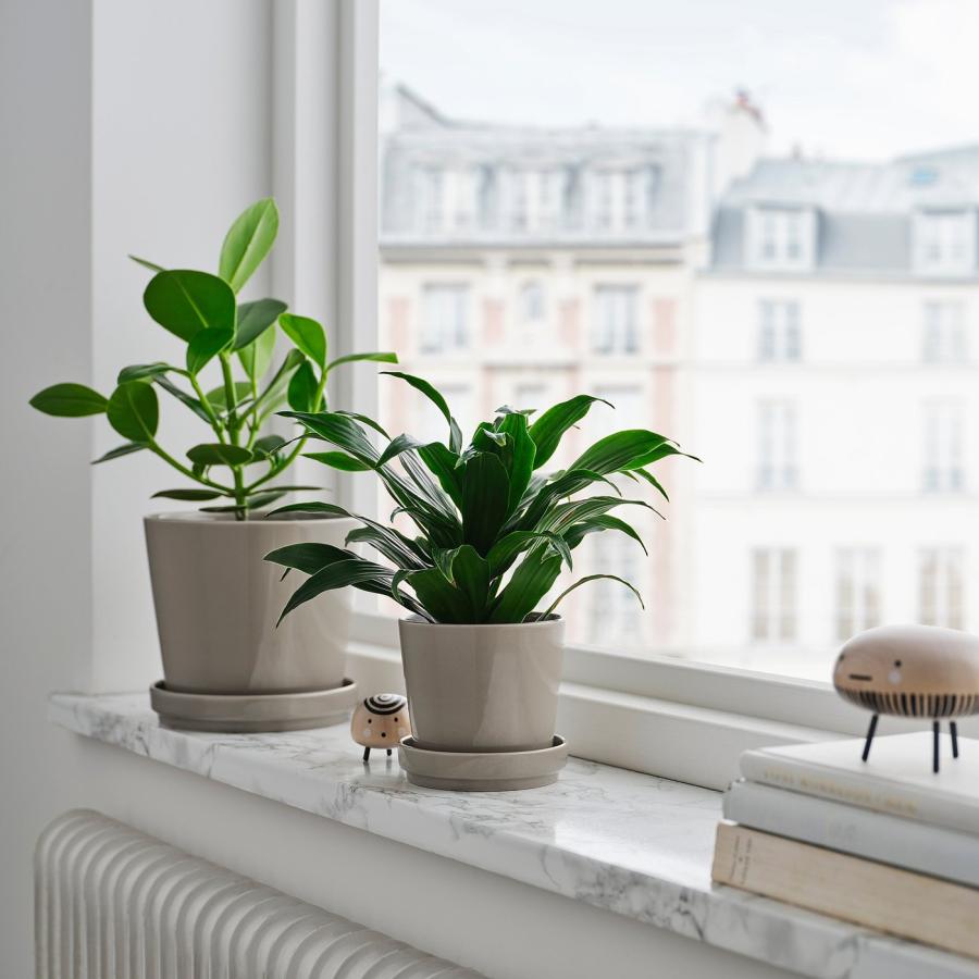 [IKEA/イケア/通販]KLOTLONN クロートロン 植木鉢 受け皿付き, 室内/屋外用/グレー/ベージュ, 15 cm[AA](30584005) |  | 01