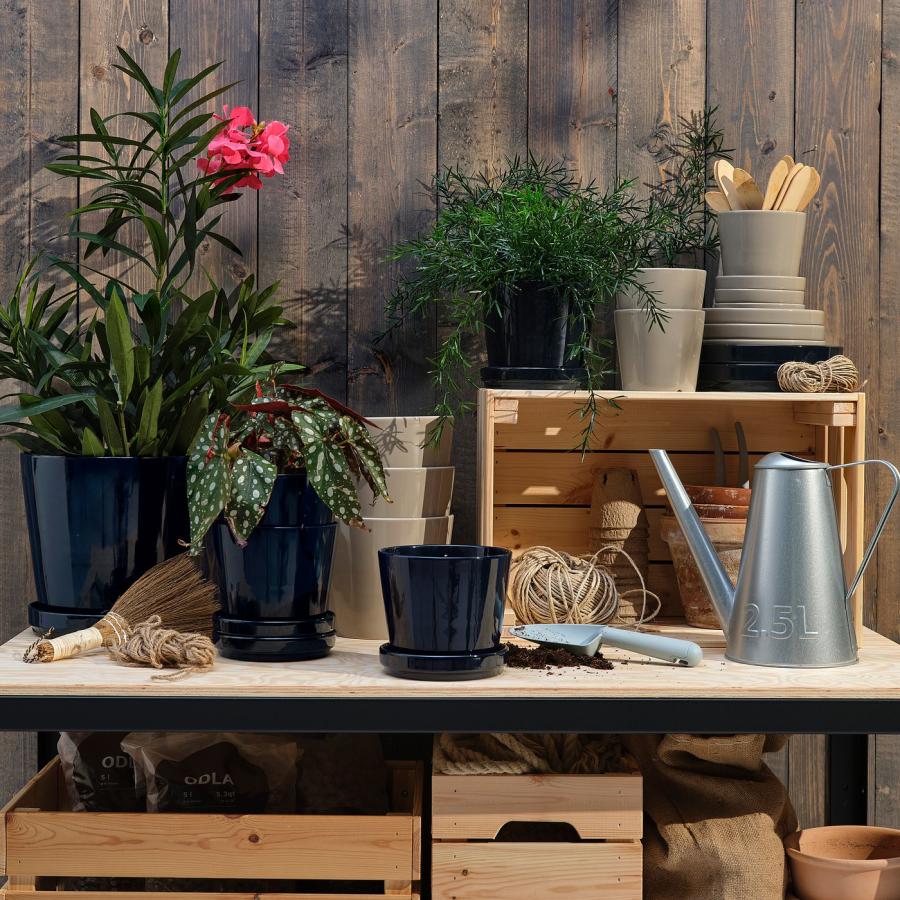 [IKEA/イケア/通販]KLOTLONN クロートロン 植木鉢 受け皿付き, 室内/屋外用/グレー/ベージュ, 15 cm[AA](30584005) |  | 02