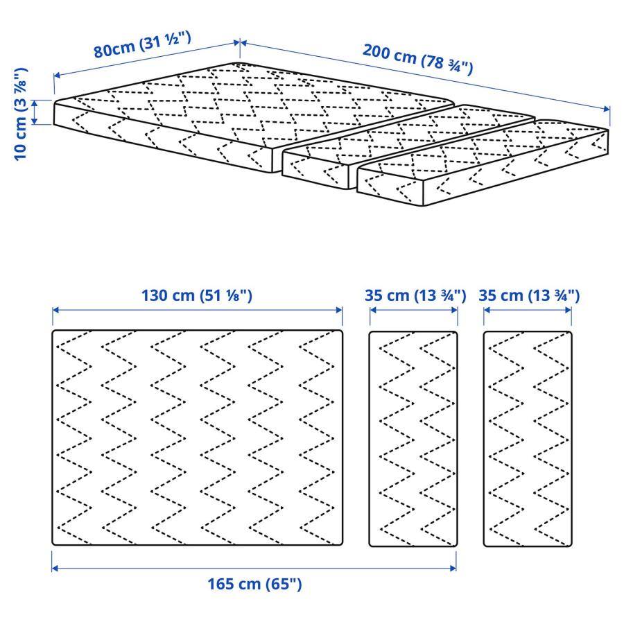 [IKEA/イケア/通販]VIMSIG ヴィムシグ フォームマットレス 伸長式ベッド用, 80x200 cm[E](30593745) |  | 03