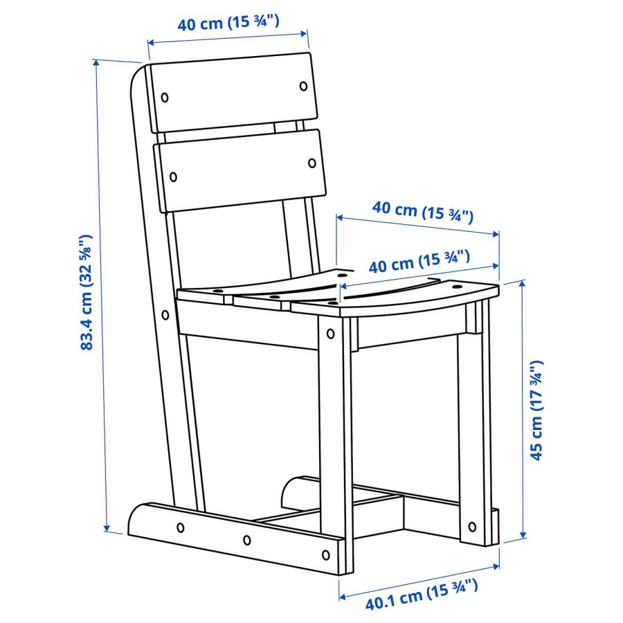 [IKEA/イケア/通販]OMMJANGE オッミェンゲ チェア, ステイン仕上げ/ブルー[F](30594679) |  | 04