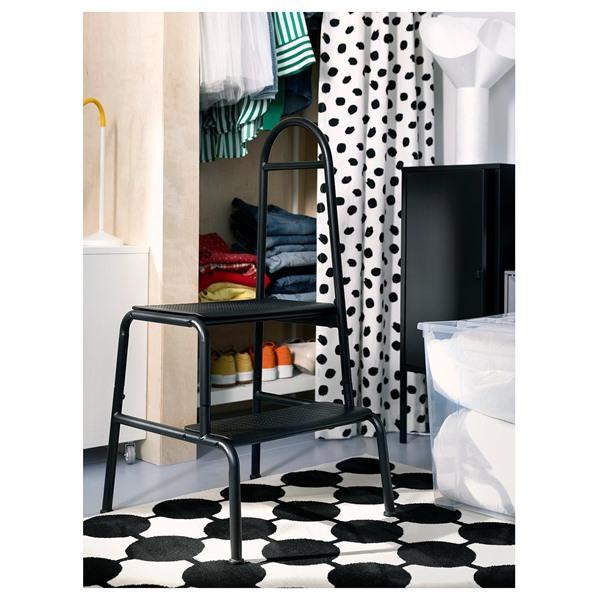 [IKEA/イケア/通販]BASINGEN ベーシンゲンステップスツール ハンドレール付き2段, チャコール[D](30595754) |  | 04