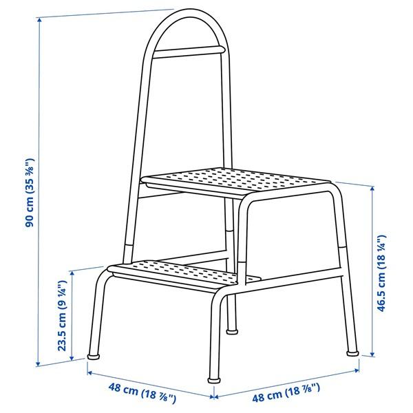 [IKEA/イケア/通販]BASINGEN ベーシンゲンステップスツール ハンドレール付き2段, チャコール[D](30595754) |  | 08