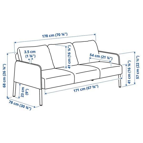 [IKEA/イケア/通販]GLOSTAD グロスタード3人掛けソファ, クニーサ ミディアムブルー[L](30595933) |  | 06