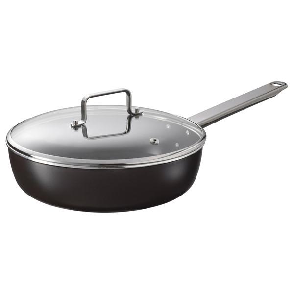 [IKEA/イケア/通販]GULDORING グルドーリングソテーパン ふた付, こびりつき防止加工 ガラス/ブラック……[C](30609478) | 