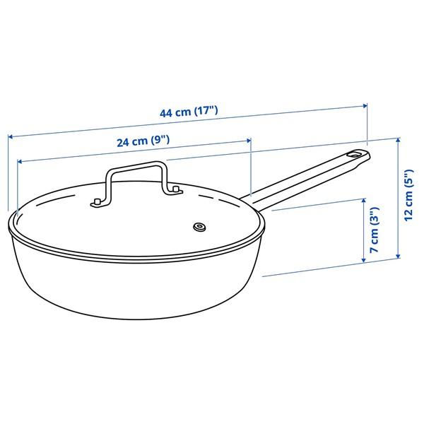 [IKEA/イケア/通販]GULDORING グルドーリングソテーパン ふた付, こびりつき防止加工 ガラス/ブラック……[C](30609478) |  | 03