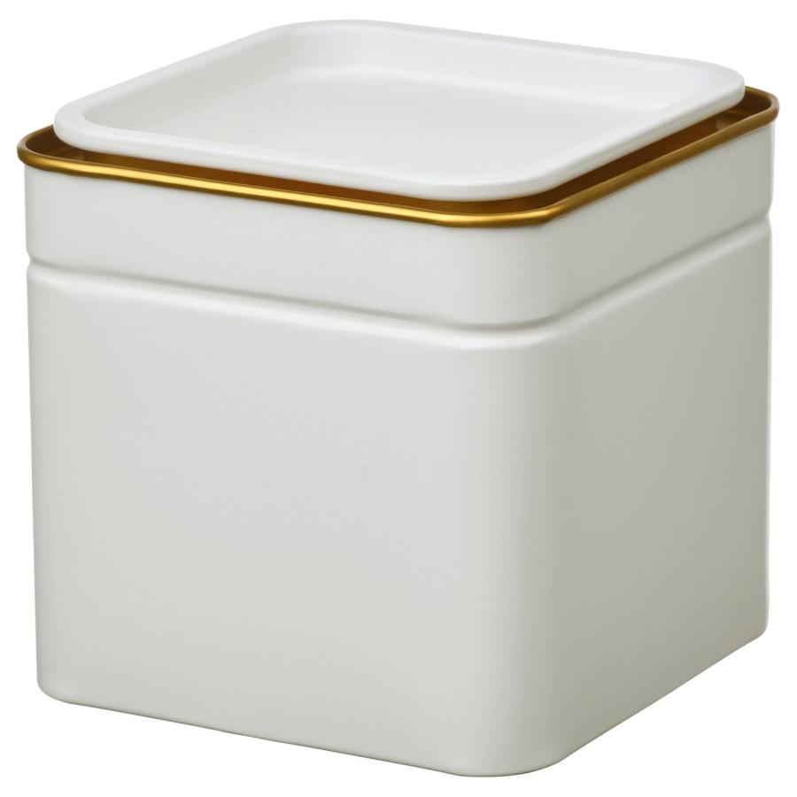 [IKEA/イケア/通販]BLOMNING ブロムニング 缶 ふた付き, オフホワイト コーヒー/紅茶用, 10x10x10 cm[A](30611155) | 