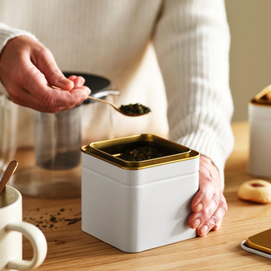 [IKEA/イケア/通販]BLOMNING ブロムニング 缶 ふた付き, オフホワイト コーヒー/紅茶用, 10x10x10 cm[A](30611155) |  | 01