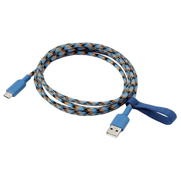 [IKEA/イケア/通販]LILLHULT リルフルトUSB-A - USB-C, ブルー/オレンジ,1.5 m[A](30625218) | 