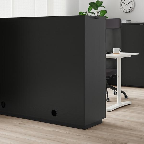 【IKEA/イケア/通販】GALANT ガッラント キャビネット 引き戸付, ブラックステインアッシュ材突き板,…[4](00365132) |  | 03