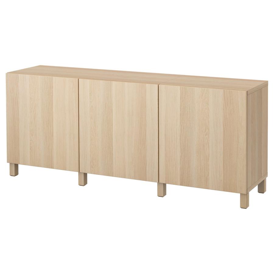 【IKEA/イケア/通販】BESTA ベストー 収納コンビネーション 扉付, ホワイトステインオーク調/ラップヴィーケン/ストゥッバルプ ホワイトステ…[18](39187474) | 