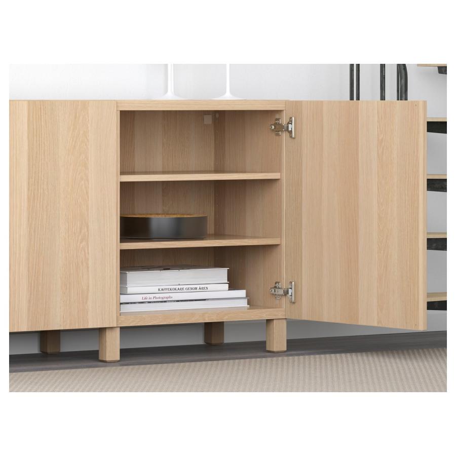 【IKEA/イケア/通販】BESTA ベストー 収納コンビネーション 扉付, ホワイトステインオーク調/ラップヴィーケン/ストゥッバルプ ホワイトステ…[18](39187474) |  | 06