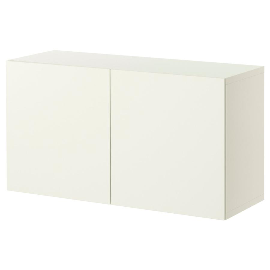 [IKEA/イケア/通販]BESTA ベストー シェルフユニット 扉付, ホワイト/ラップヴィーケン ホワイト, 120x42x64 cm[7](39221312) | 