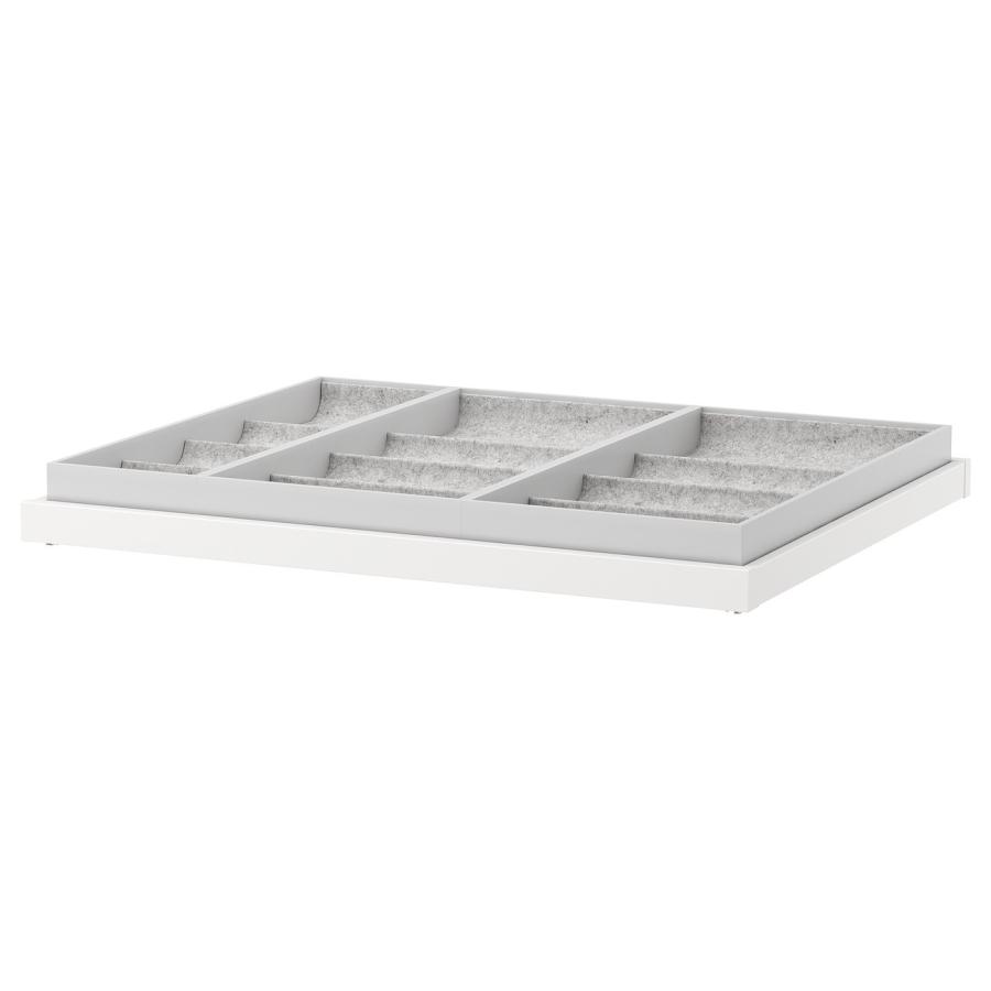 [IKEA/イケア/通販]KOMPLEMENT コムプレメント 引き出し式トレイ インサート付き, ホワイト, 75x58 cm[4](39249504) | 