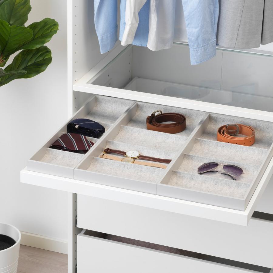 [IKEA/イケア/通販]KOMPLEMENT コムプレメント 引き出し式トレイ インサート付き, ホワイト, 75x58 cm[4](39249504) |  | 01