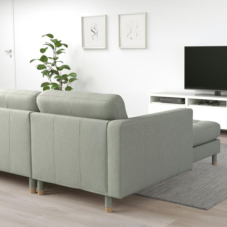 [IKEA/イケア/通販]LANDSKRONA ランズクローナ 4人掛けソファ, 寝椅子付き/グンナレド ライトグリーン/ウッド[4](39270468) |  | 03