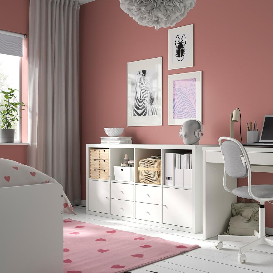 IKEA KALLAX カラックス シェルフユニット 収納付き KALLAX カラックス シェルフユニット, ホワイト, 147x147 cm - IKEA