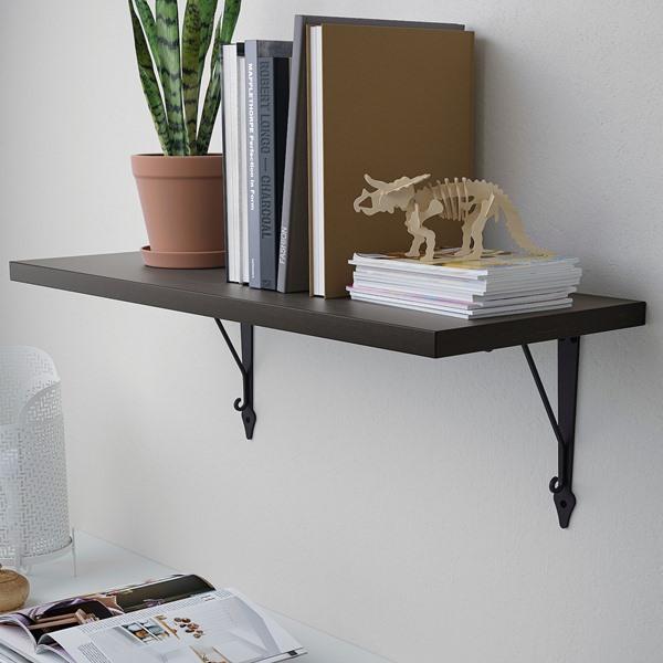 【IKEA/イケア/通販】BERGSHULT ベリスフルト / KROKSHULT クロークスフルト ウォールシェルフ, ブラウンブラック/チャコール…[3](39326074) |  | 02