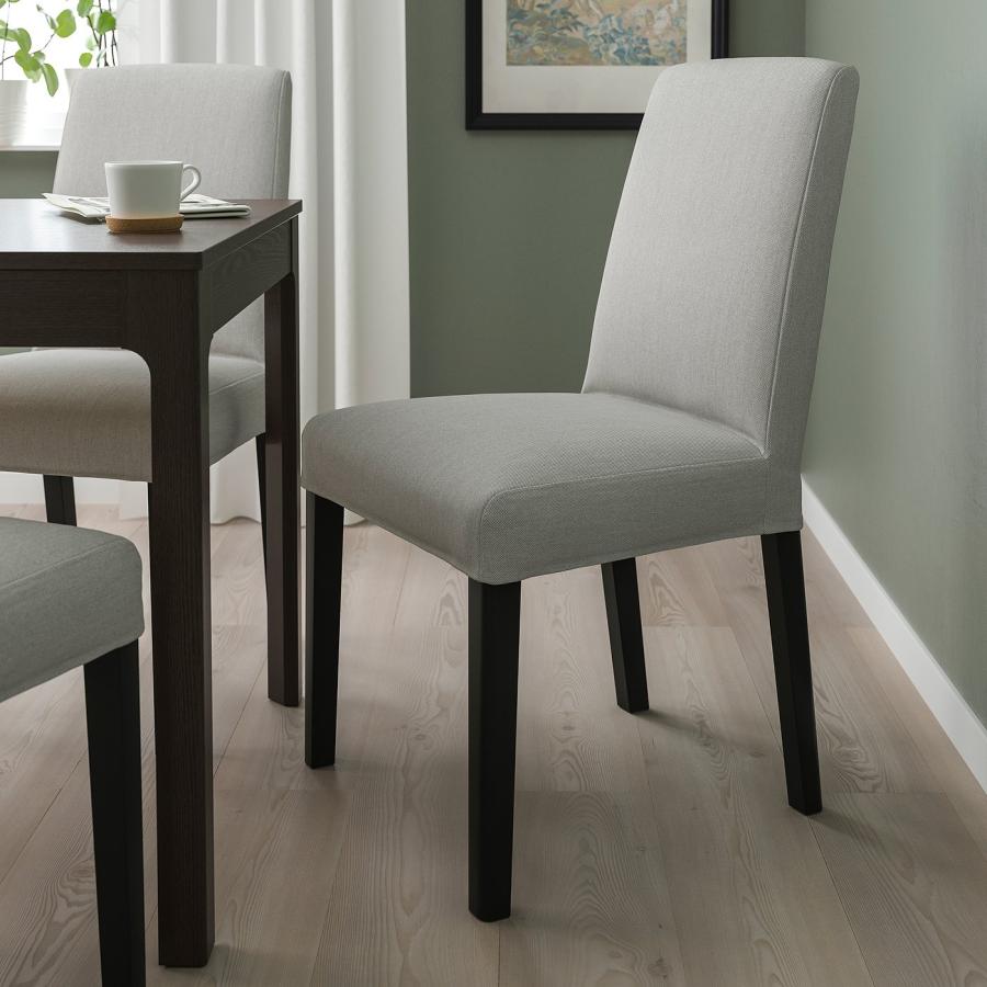 [IKEA/イケア/通販]BERGMUND ベリムンド チェア, ブラック/オッルスタ ライトグレー[BA](39385978) |  | 01