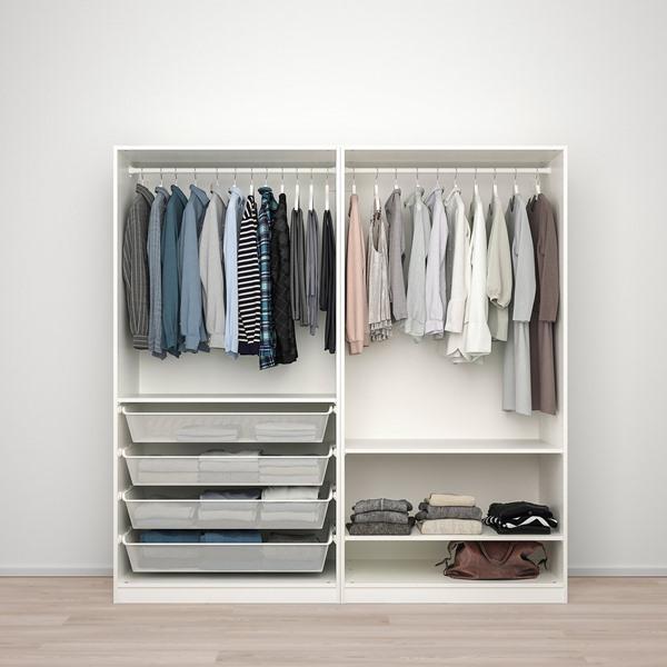 [IKEA/イケア/通販]PAX パックス / FARDAL/AHEIM ファルダル/オーヘイムワードローブコンビネーション, ホワイト ハイグロス/ホワイト ミラーガラス,200x60x201 |  | 01