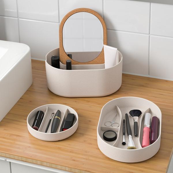 【IKEA/イケア/通販】SAXBORGA サクスボルガ 収納ボックス ミラーのふた付き, プラスチック コルク,…[A](00394016) |  | 02