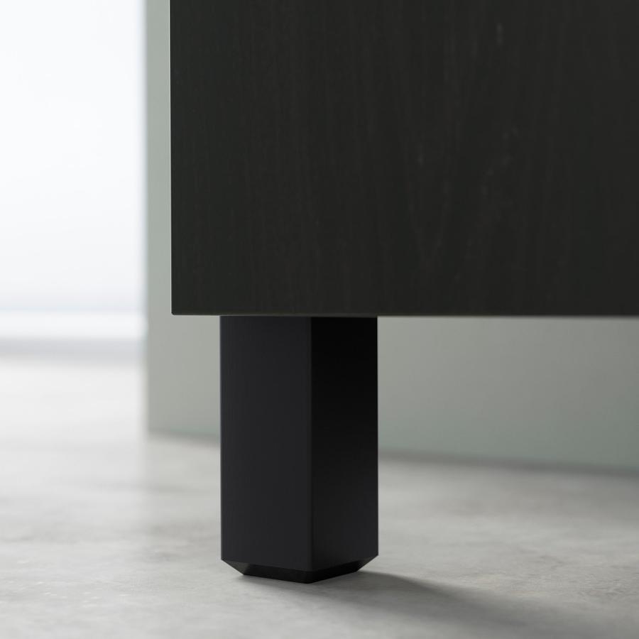 【IKEA/イケア/通販】BESTA ベストー 収納コンビネーション 扉付, ブラックブラウン/ヘデヴィーケン/ストゥッバルプ オーク材突き板,…[18](39435426)の画像