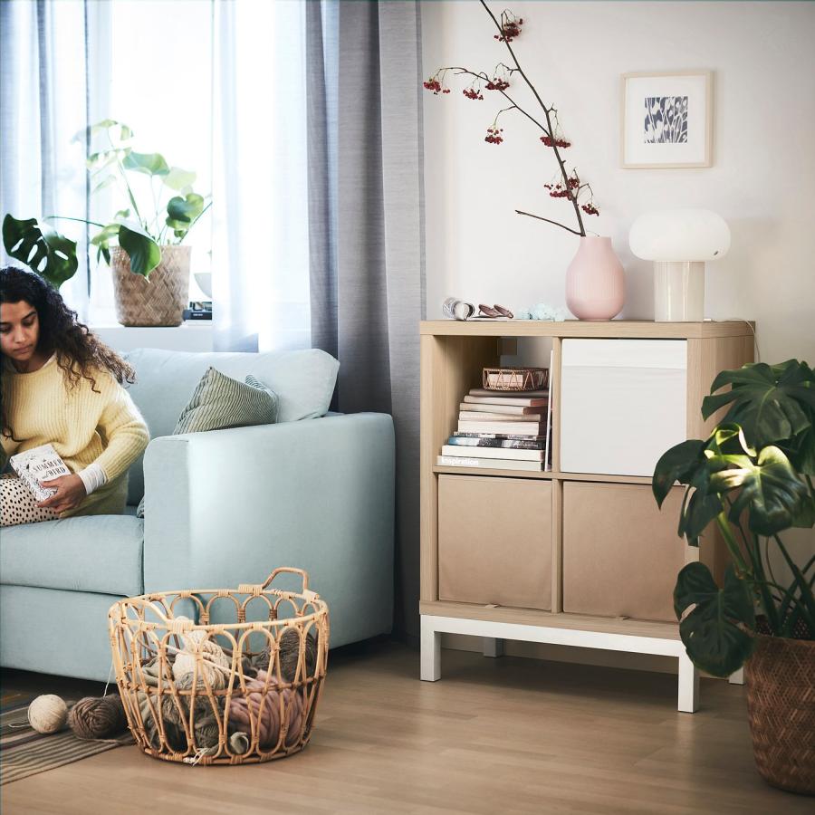 [IKEA/イケア/通販]KALLAX カラックス シェルフユニット 下部フレーム付き, ホワイトステインオーク調/ホワイト, 77x94 cm[DD](39443940) |  | 02