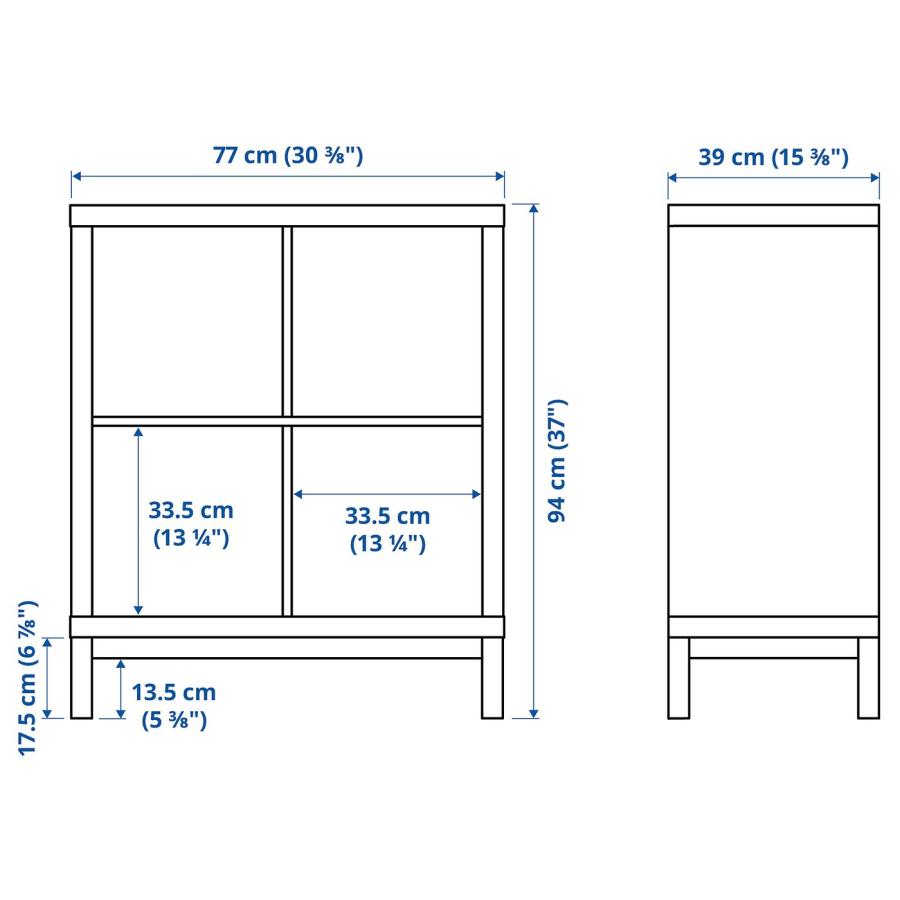 [IKEA/イケア/通販]KALLAX カラックス シェルフユニット 下部フレーム付き, ホワイトステインオーク調/ホワイト, 77x94 cm[DD](39443940) |  | 06